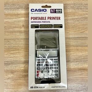 NIB Casio Portable Printing Calculator HR-8TM Plus-W
